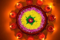 floating rangoli