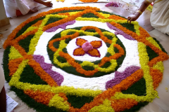 flower petal rangoli designs