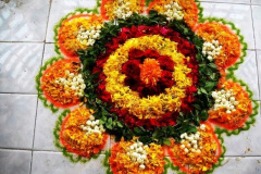 flower petals rangoli
