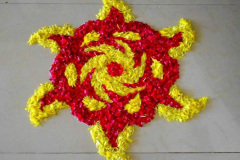 flower petals rangoli
