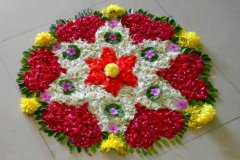 flower petals rangoli