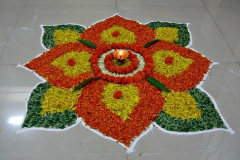 flower petals rangoli