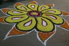 flower petals rangoli