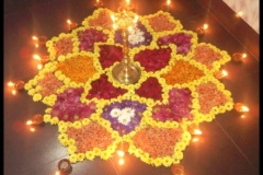 flower petals rangoli