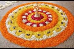 flower petals rangoli