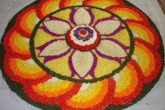 flower petals rangoli
