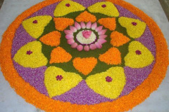flower petals rangoli