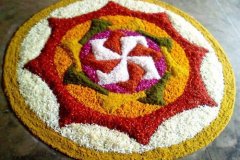 flower petals rangoli