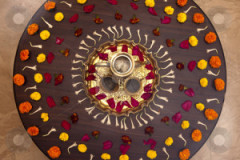 flower petals rangoli