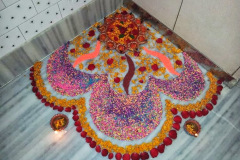 flower petals rangoli
