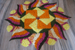 flower petals rangoli