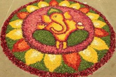 flower petals rangoli
