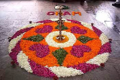 flower petals rangoli