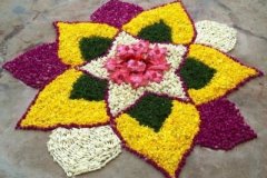 flower petals rangoli